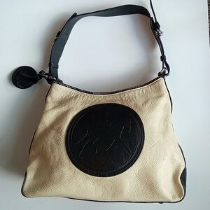 Tuckér Tweed‎ Equestrian Manor Tote Shoulder Bag Black and Cream